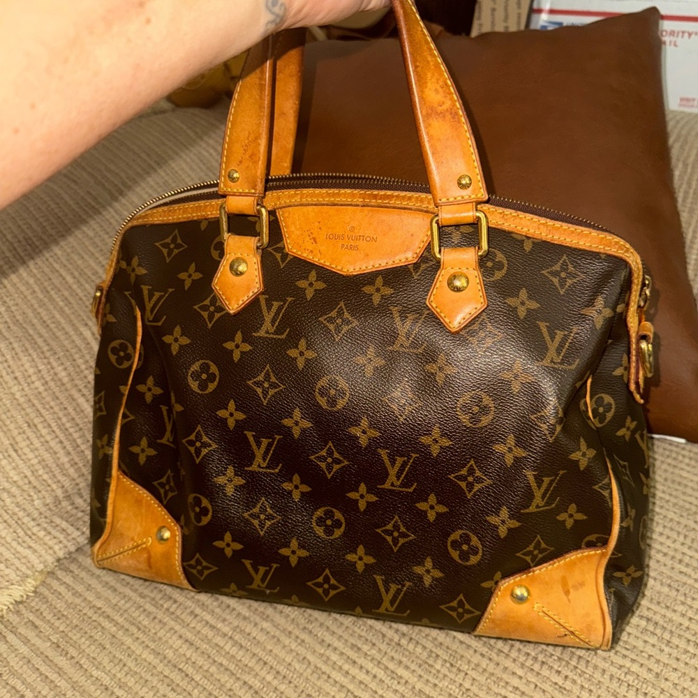 Louis Vuitton Brown and Tan Monogram Retiro PM Satchel